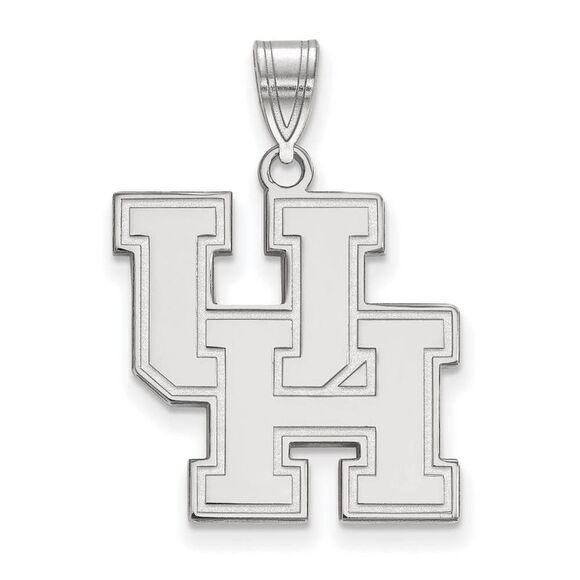 14k White Gold U. of Houston Large Pendant